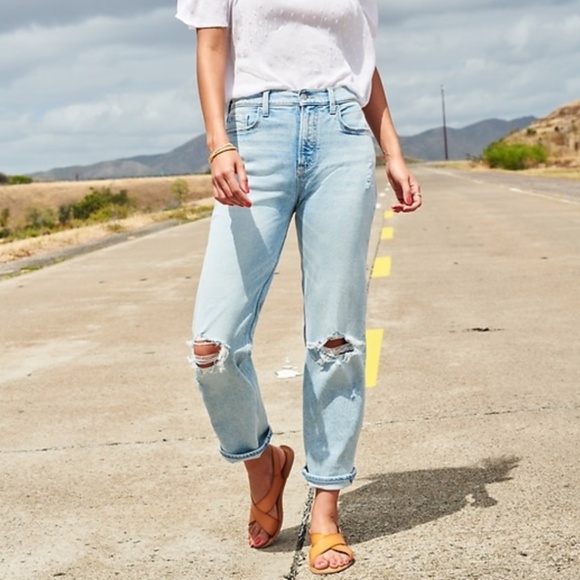 Zara Denim - Zara Basic Z1975 Light Denim Distressed Jeans